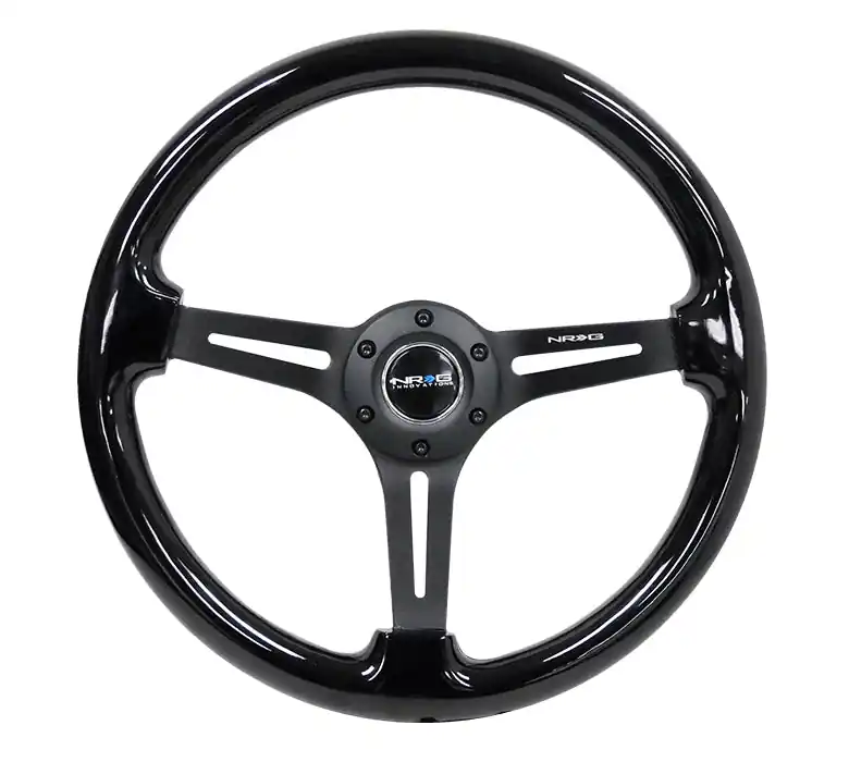 NRG Reinforced Classic Wood Grain Wheel 350mm Black - Universal
