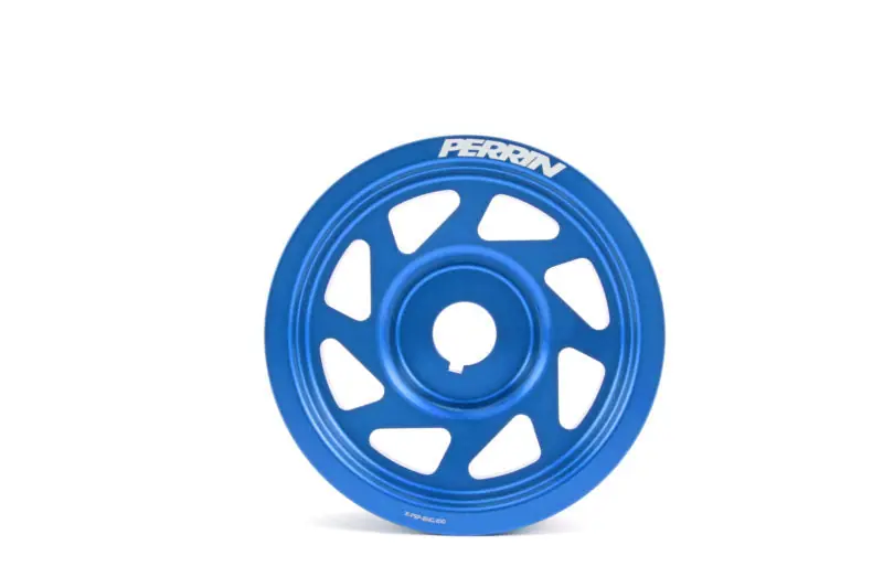 PERRIN Lightweight Crank Pulley w/o AC Blue - Subaru Models (inc. 2002-2014 WRX / 2004-2021 STI)