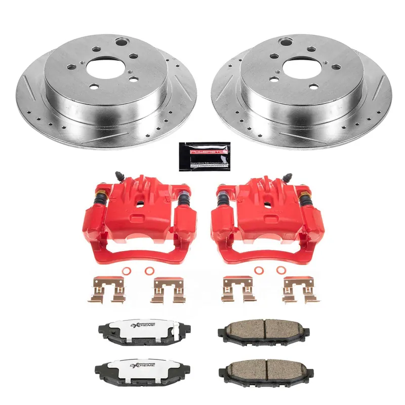 Power Stop Z26 Street Warrior Kit w/Calipers Rear - Subaru Models Inc. 2013-2019 Crosstrek