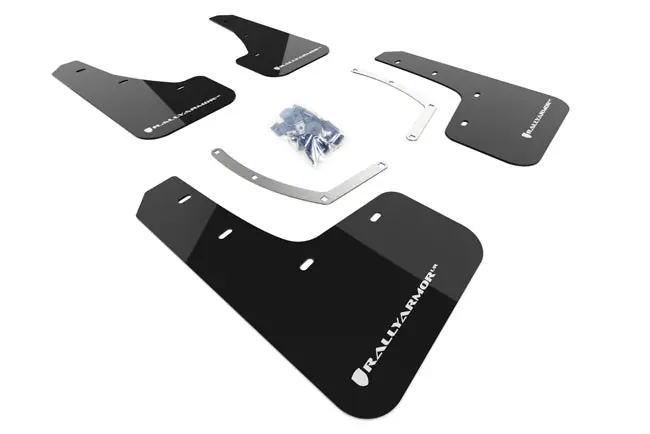 Rally Armor UR Mudflaps Black Urethane White Logo - 2019-2020 Subaru Ascent