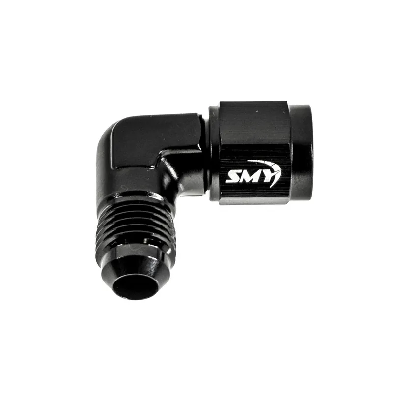 SMY 6AN Male to 6AN 90 Degree Female Swivel Hose Fitting Adapter - Universal for 6an Applications