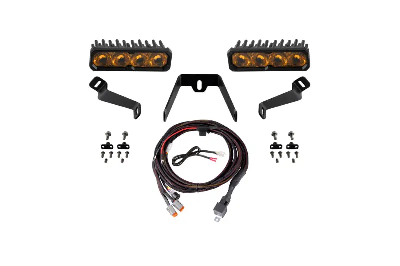 Diode Dynamics SS6 Pro LED Kit Yellow Driving Lights - 3000K - 2015-2017 Subaru WRX