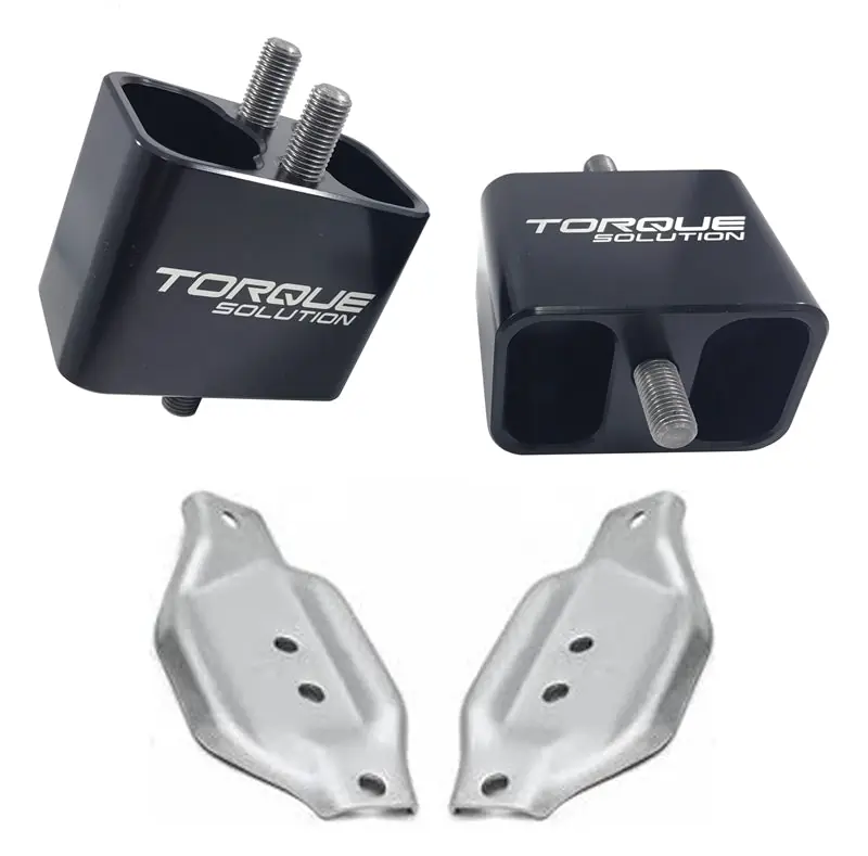 Torque Solution Solid Billet Engine Mounts w/ Mount Plates - 2002-2014 Subaru WRX / 2004-2017 STI