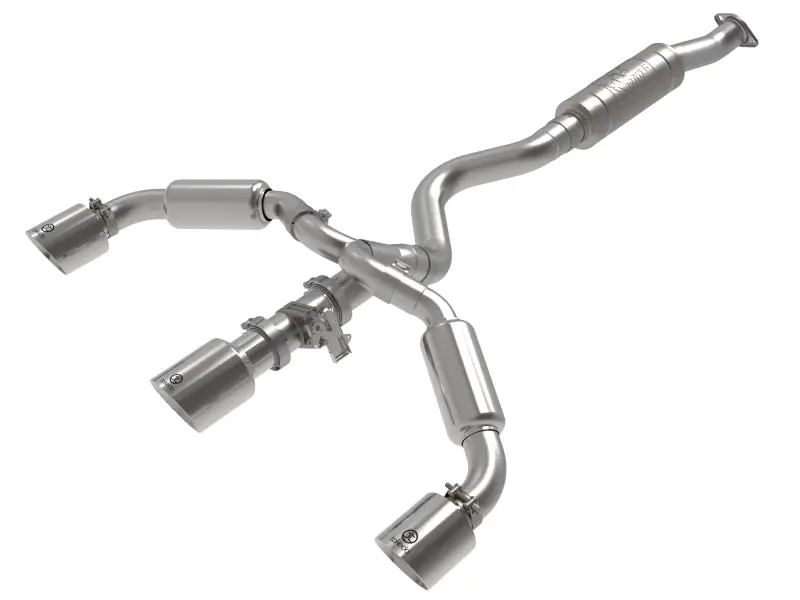 aFe Gemini XV 3in to 2-1/2in Cat Back Exhaust w/ Polished Tips - 2023-2026 Toyota GR Corolla