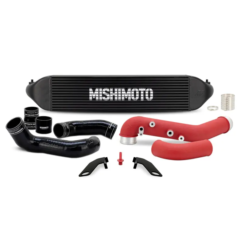 Mishimoto Intercooler Kit w/Pipes - Black Intercooler/Red Pipes - 2023-2026 Honda Civic Type-R