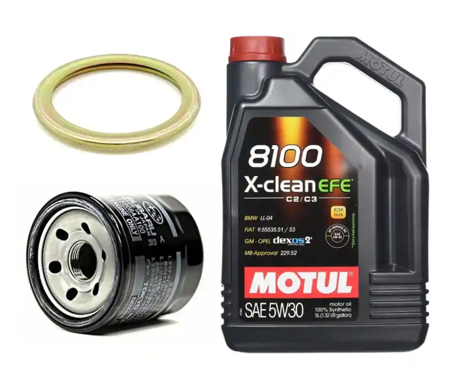 Motul 8100 X-Clean EFE Oil Change Kit, 5W30 - 2004-2021 Subaru STI / 2002-2014 WRX