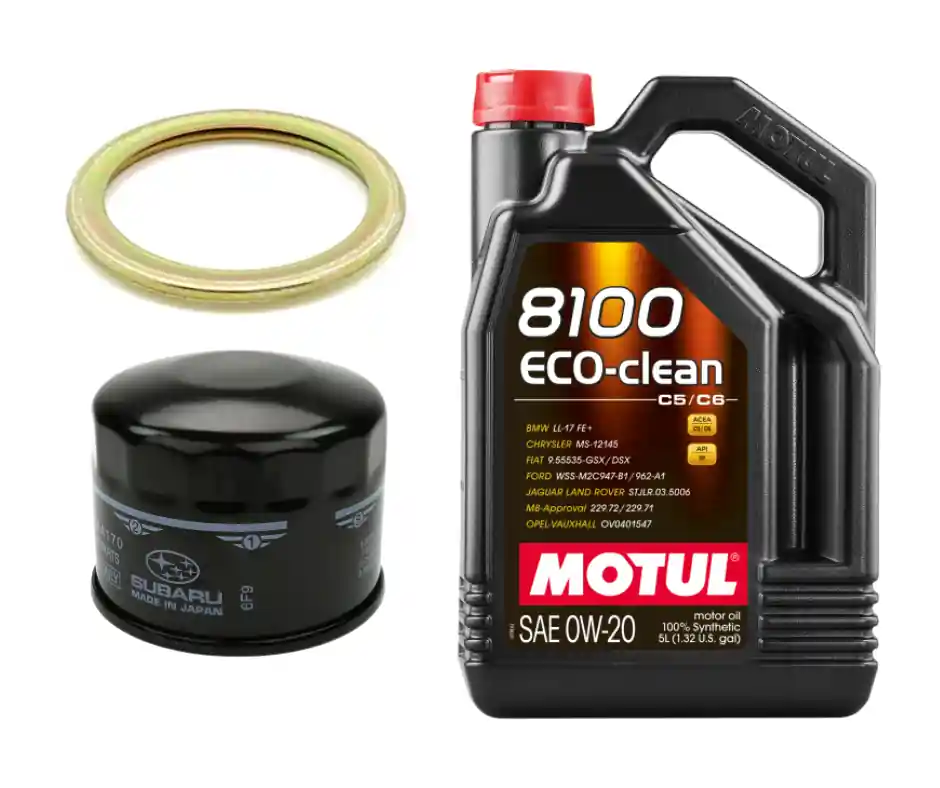 Motul 8100 Eco-Clean Oil Change Kit, 0W20 - 2022-2026 Subaru WRX