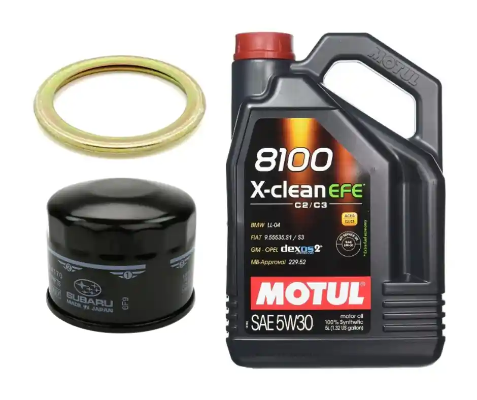 Motul 8100 X-Clean EFE Oil Change Kit, 5W30 - 2022-2026 Subaru WRX