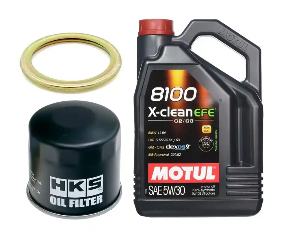 Motul 8100 X-Clean EFE Oil Change Kit - HKS Filter, 5W30 - 2022-2026 Subaru WRX