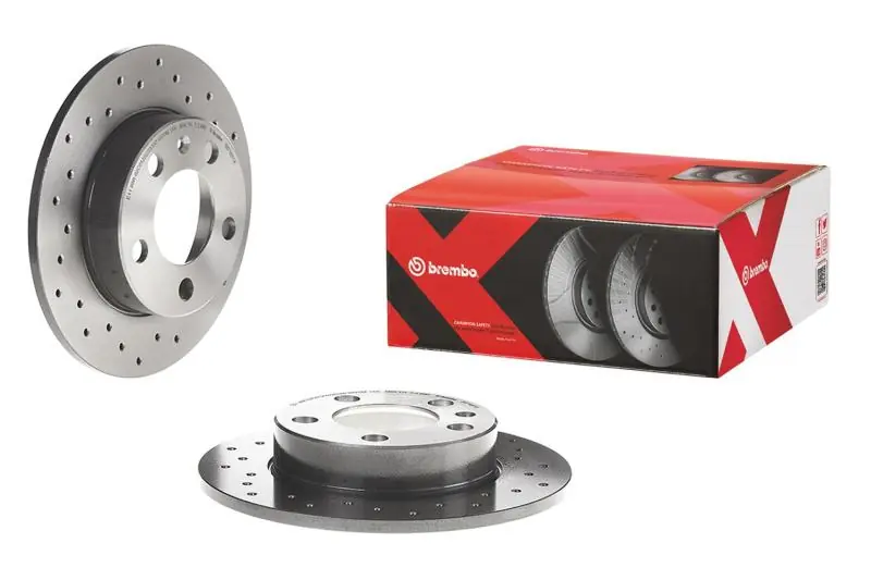 Brembo Front Premium Xtra Cross Drilled UV Coated Rotor - 2013-2015 Subaru BRZ / 1998-2002 Forester