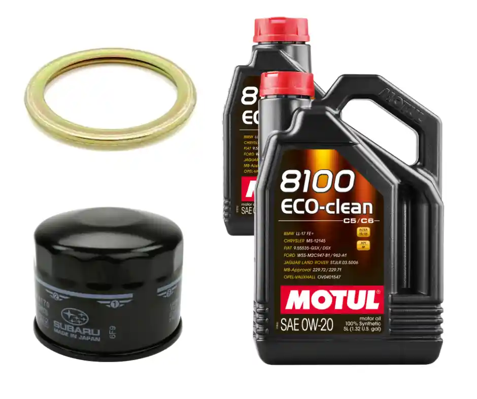 Motul 8100 Eco-Clean Oil Change Kit, 0W20 - 2013-2020 Subaru BRZ / Toyota GT86 & FR-S