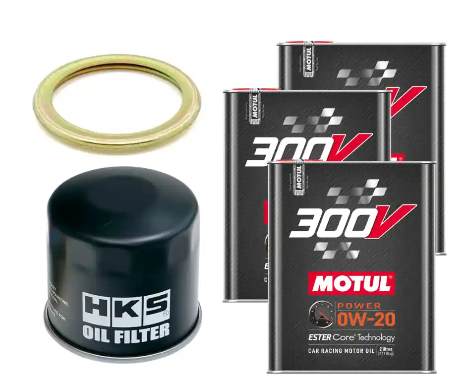 Motul 300V Oil Change Kit - HKS Filter, 0W20 - 2013-2020 Subaru BRZ / Toyota GT86 & FR-S