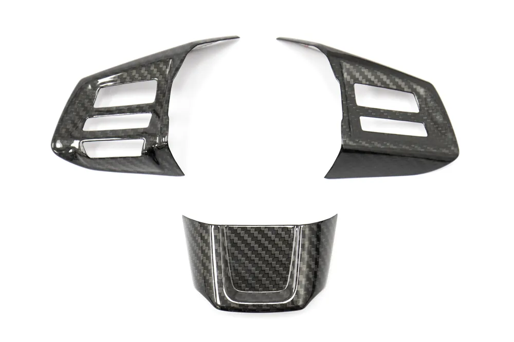 OLM Carbon Fiber Steering Wheel Covers - 2015 Subaru WRX / 2015 STI (MT)