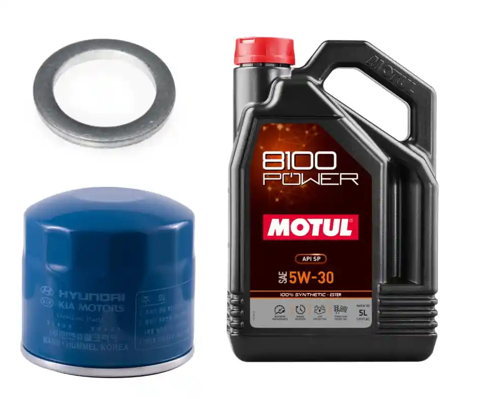 Motul 8100 Power Oil Change Kit, 5W30 - 2022-2026 Hyundai Elantra N