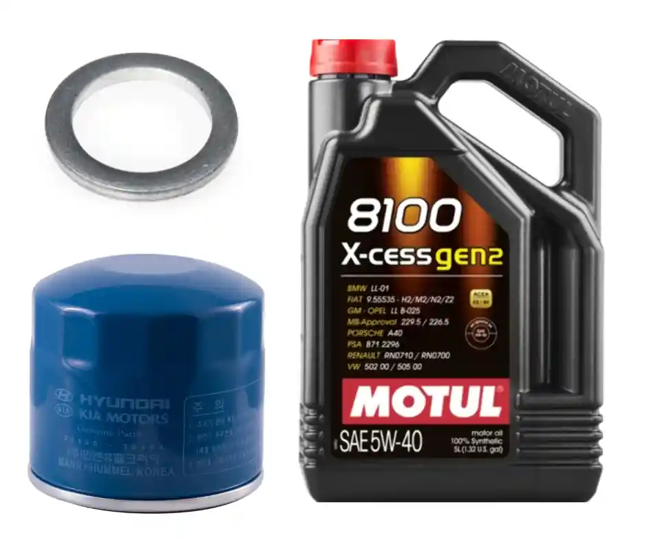 Motul 8100 X-Cess Gen2 Oil Change Kit, 5W40 - 2022-2026 Hyundai Elantra N