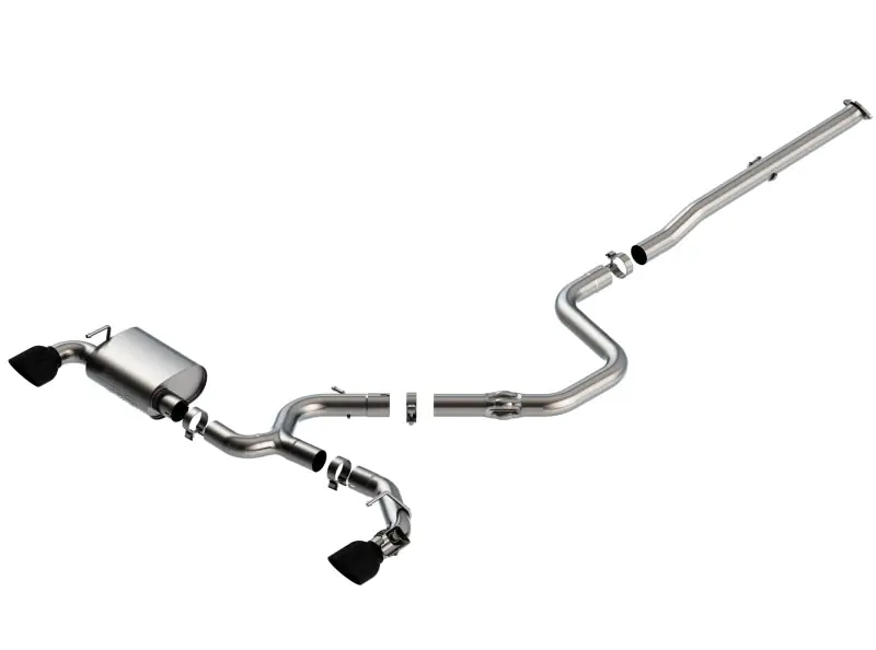 Borla ATAK CatBack Exhaust w/ Black Chrome Tips - 2019-2022 Hyundai Veloster N (MT Only)
