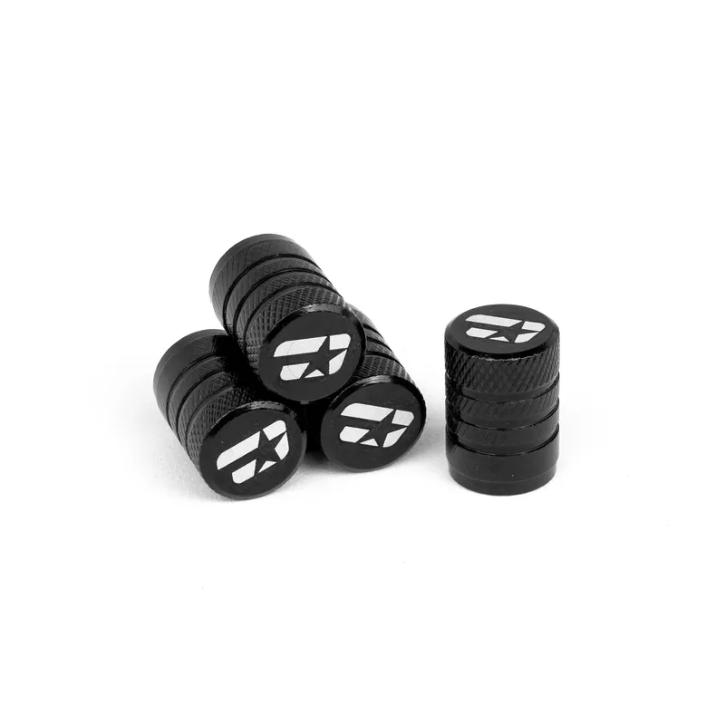 Overtake Aluminum Valve Stem Caps (Black) - Universal