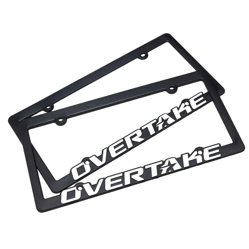 OVERTAKE License Plate Frames - Plastic - Universal