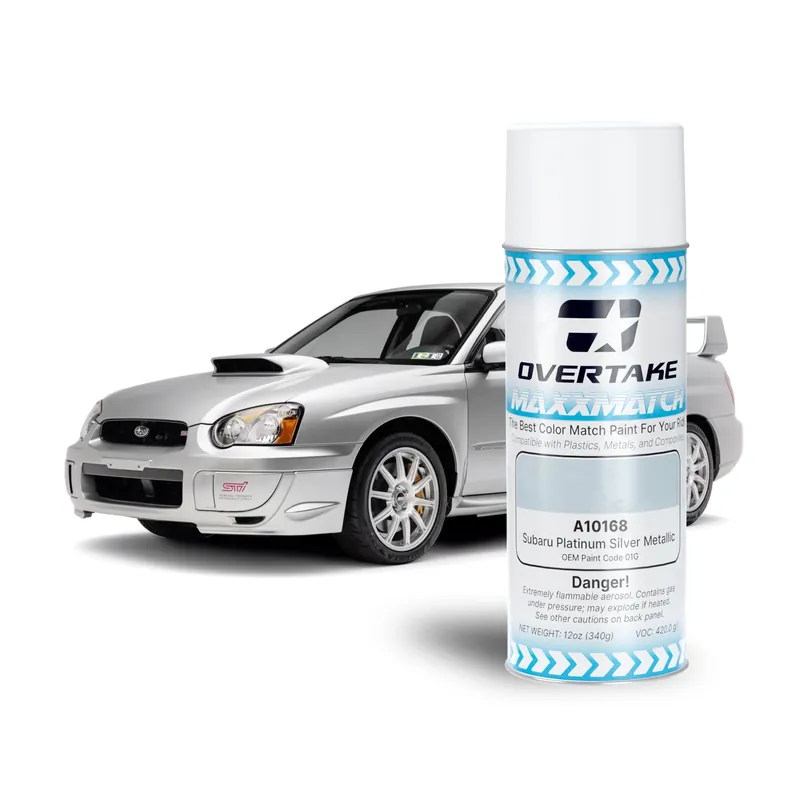 OVERTAKE MaxxMatch Paint - Subaru Platinum Silver Metallic 01G 12oz. Can - Universal