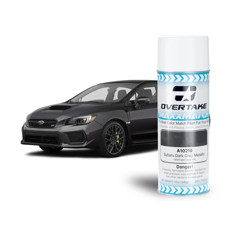 OVERTAKE MaxxMatch Paint - Subaru Dark Grey Metallic 61K 12oz. Can - Universal