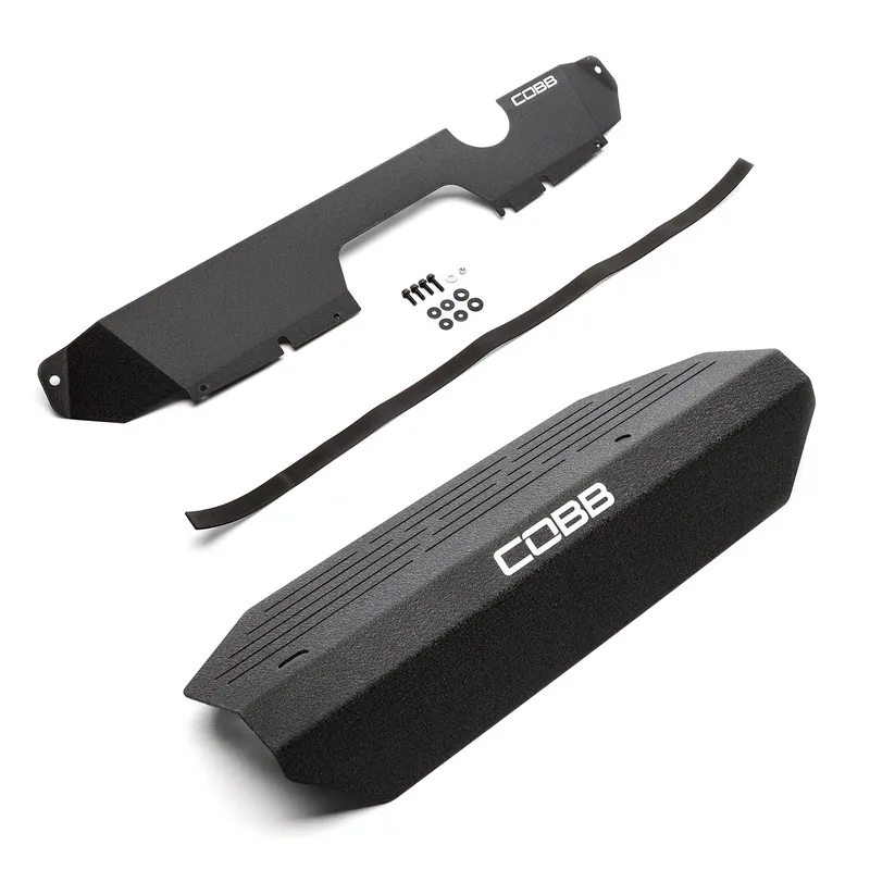 Cobb Radiator Shroud + Alternator Cover Package - Wrinkle Black - 2015-2021 Subaru STI