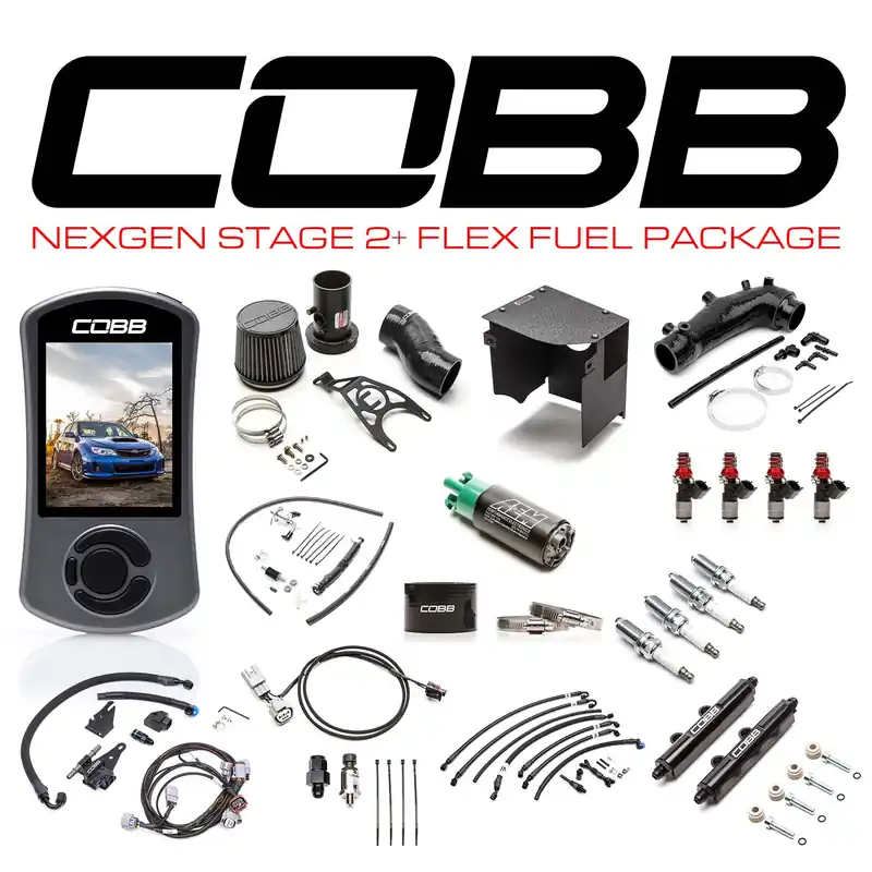 Cobb Stg 1 to NexGen Stg 2+ Flex Fuel Power Package - Black - 2008-2014 Subaru STI