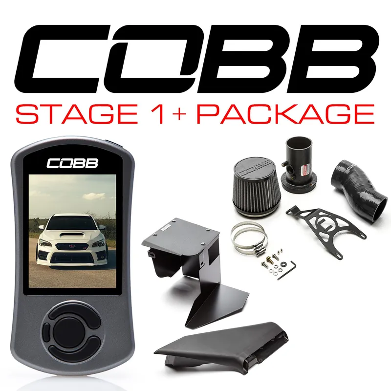 Cobb Stage 1+ Power Package - Black - 2018-2021 Subaru STI