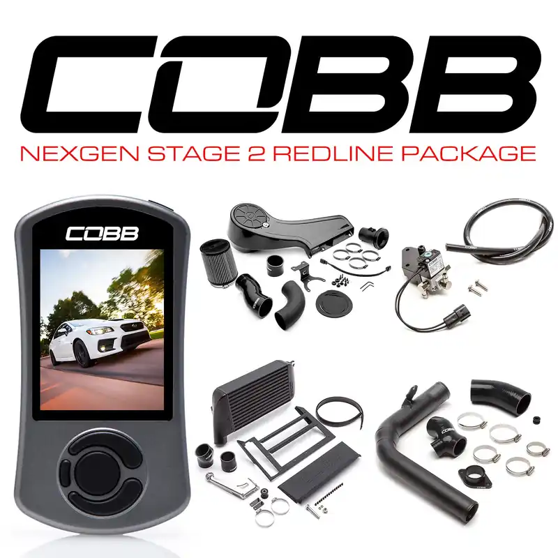 Cobb NexGen Stage 2 Redline Carbon Fiber Power Package - Black - 2015-2021 Subaru WRX