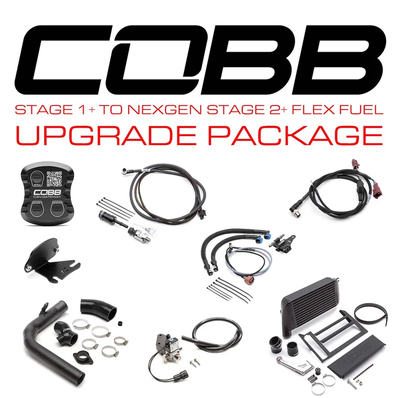CobbStage 1+ to NexGen Stage 2 + CAN Flex Fuel Power Package - Black - 2018-2021 Subaru WRX