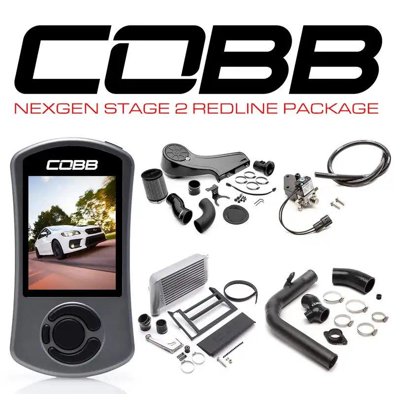 Cobb NexGen Stage 2 Redline Carbon Fiber Power Package - Silver - 2015-2021 Subaru WRX