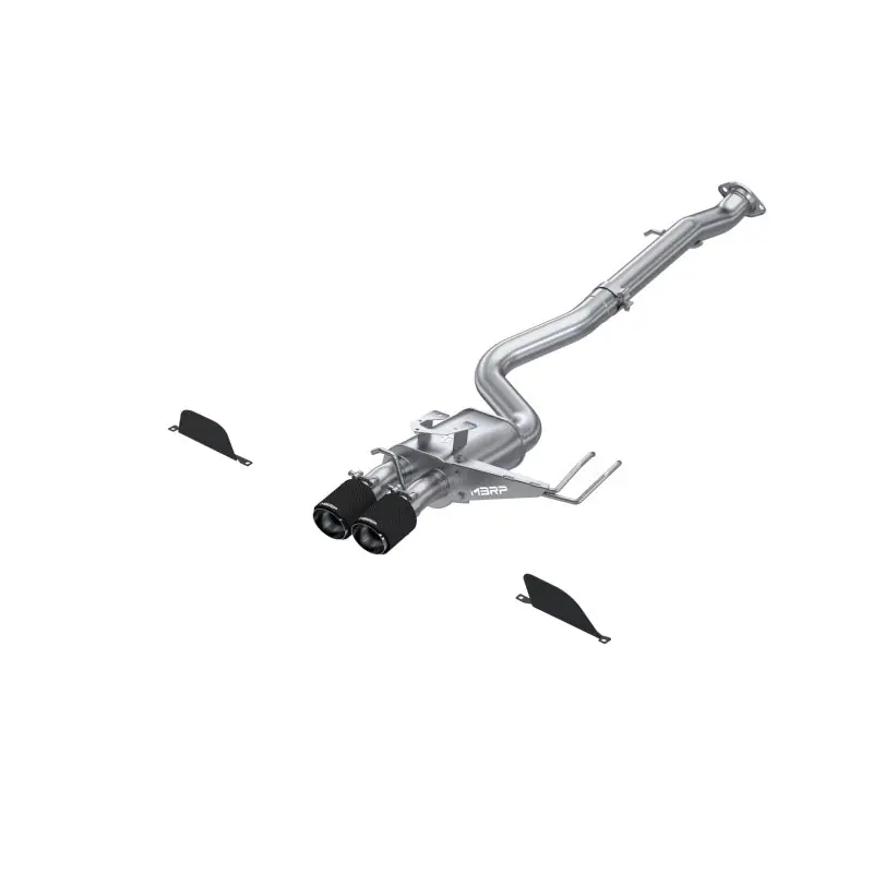 MBRP T304 Stainless Steel 3in Cat-Back - Dual Center Rear w/ Carbon Fiber Tips - 2023-2026 Toyota Corolla GR 1.6L