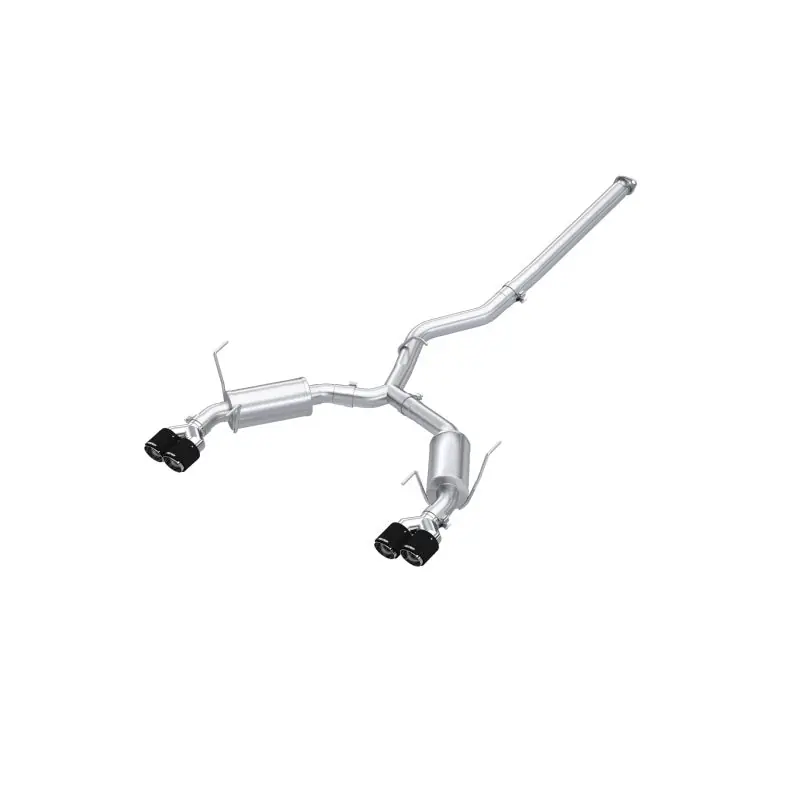 MBRP 3in Street Profile Cat-Back - Dual Split Rear Quad Carbon Fiber Tips - 2022-2026 Subaru WRX