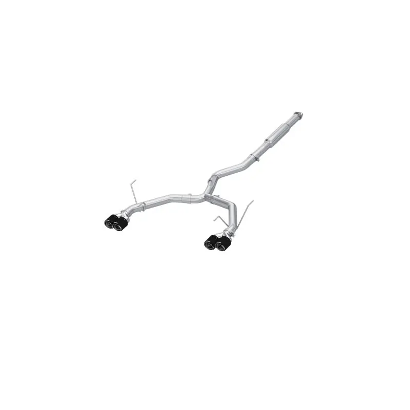 MBRP 3in Race Profile Cat-Back - Dual Split Rear Quad Carbon Fiber Tips - 2022-2026 Subaru WRX