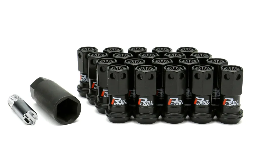 Project Kics R40 Iconix Lug Nuts Black M12X1.25