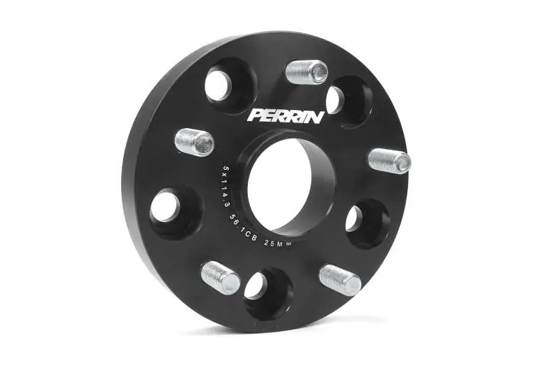PERRIN 25mm Wheel Spacers 5x114.3 w/56mm Hub - Black - 2005-2021 Subaru STI / 2015-2026 WRX