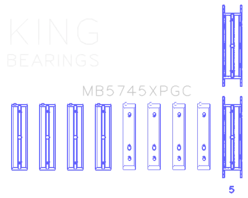 King Engine Bearings Subaru FA20/Toyota 4U-GSE (Size .026) pMaxKote Performance Main Bearing Set