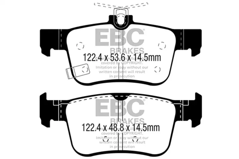 EBC Redstuff Rear Brake Pads - 2017-2026 Honda Civic Type-R FL5/FK8