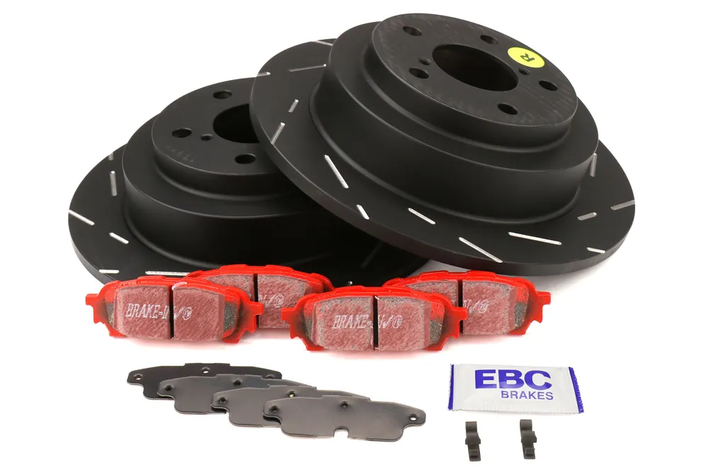 EBC S4K Redstuff Pad and USR Rotor Rear Kit- 2002-2003 Subaru WRX (13.5mm Pad Tab)