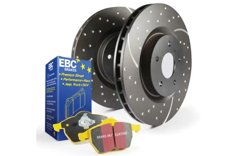 EBC GD Sport Slotted and Dimpled Rear Yellowstuff Pads & Rotors - 2017-2026 Honda Civic Type-R FL5/FK8