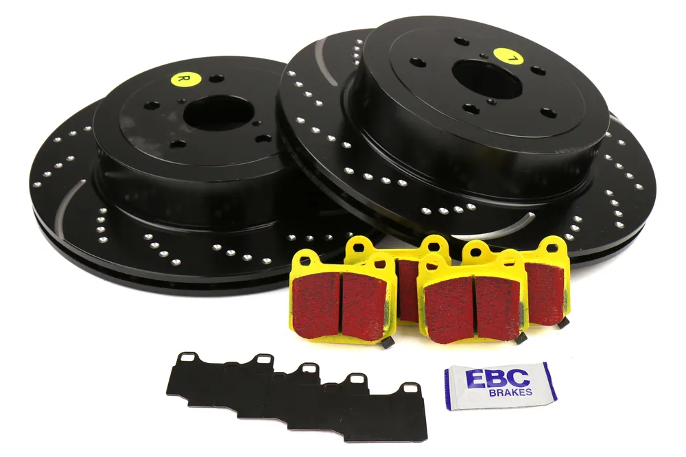 EBC S5K Yellowstuff Pad and GD Rotor Rear Kit - 2008-2014 Subaru WRX