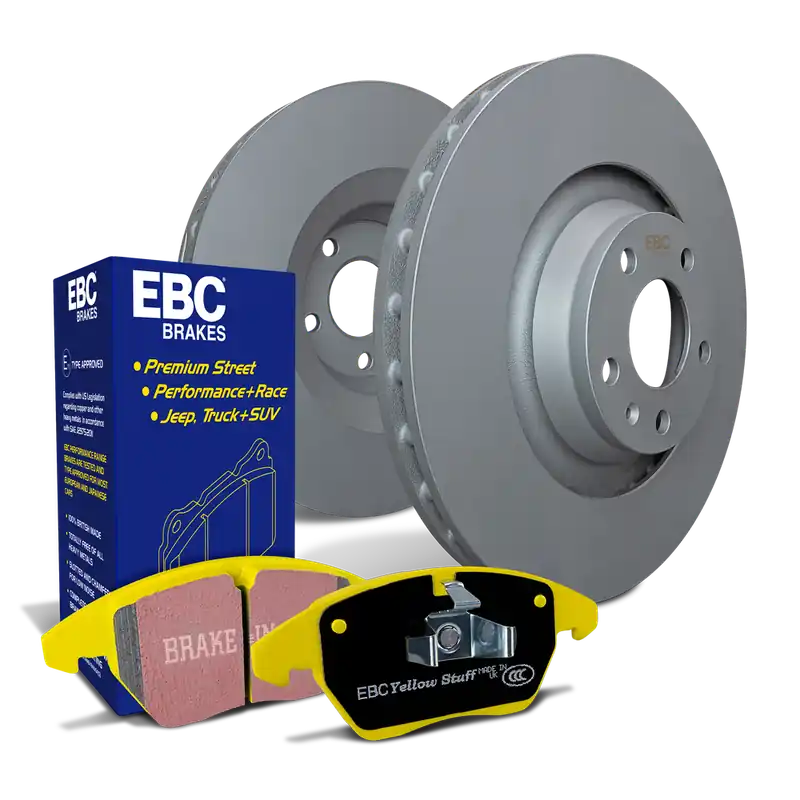 EBC S13K Yellowstuff Pad and Plain Rotor Rear Kit - 2015-2026 Subaru WRX (With Eyesite/Electric Parking Brake)
