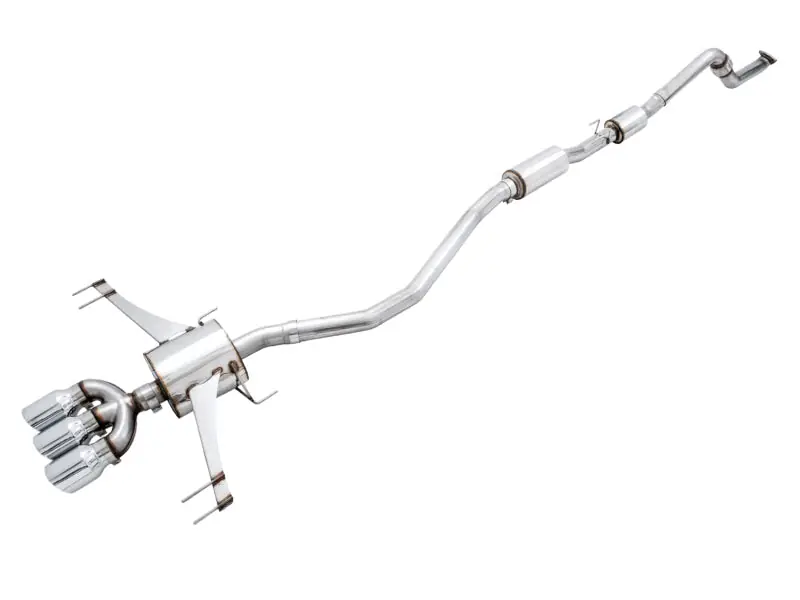 AWE Tuning Touring Edition Exhaust w/Front & Mid Pipes - Chrome Silver Tips - 2017-2021 Honda Civic Type R