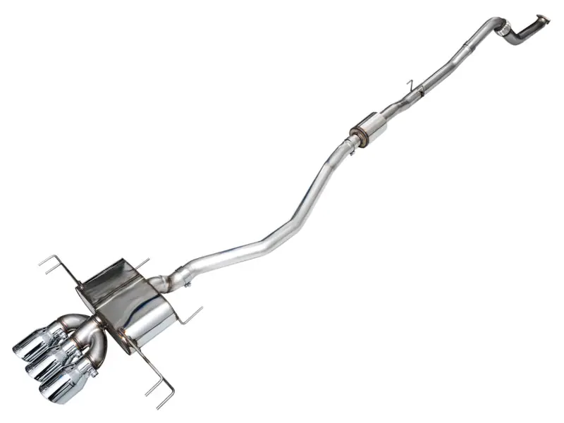 AWE Tuning Touring Edition Exhaust w/ Triple Chrome Silver Tips - 2023-2026 Honda Civic Type R