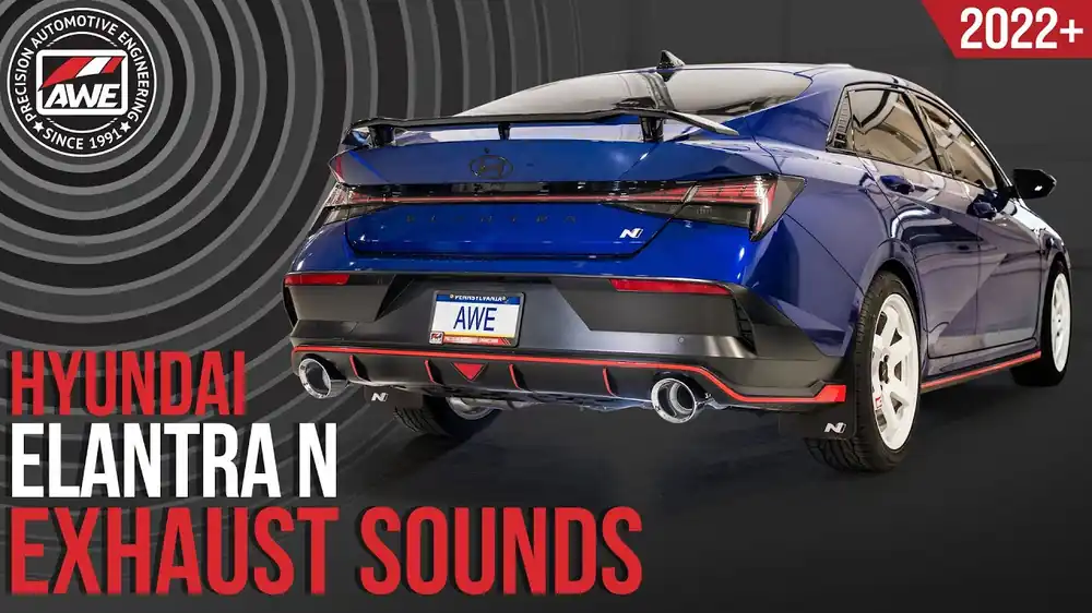 AWE Tuning Track Edition Cat-Back Exhaust - Diamond Black Tips - 2022-2026 Hyundai Elantra N