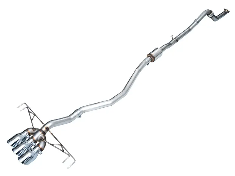 AWE Tuning Track Edition Exhaust - Triple Chrome Silver Tips - 2023-2026 Honda Civic Type R