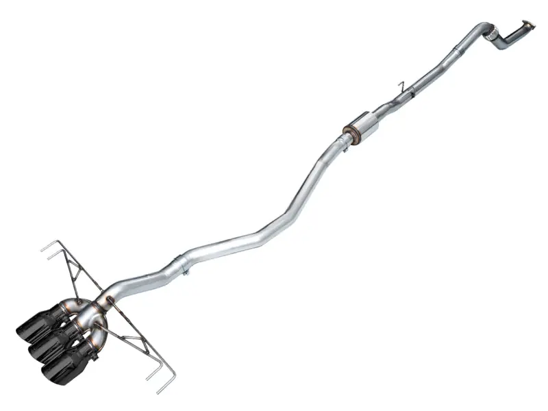 AWE Tuning Track Edition Exhaust - Triple Diamond Black Tips - 2023-2026 Honda Civic Type R