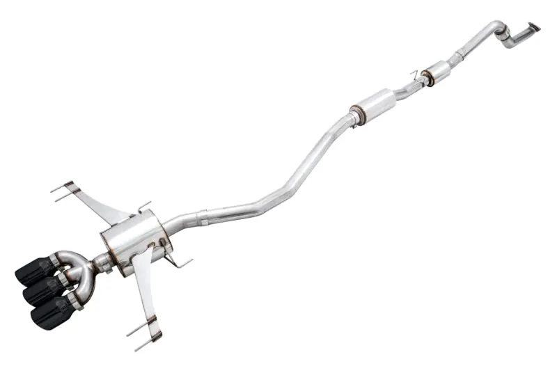 AWE Tuning Touring Edition Exhaust w/Front & Mid Pipe - Diamond Blk Tips - 2017-2021 Honda Civic Type R