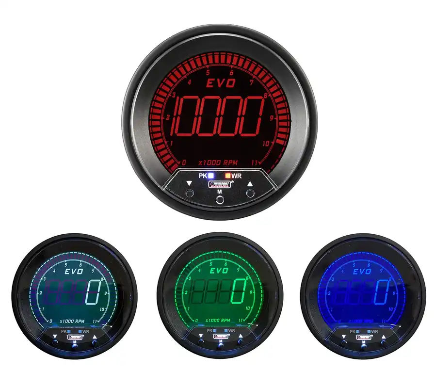 ProSport 3-1/3" Premium EVO Series Tachometer with Peak/Warning