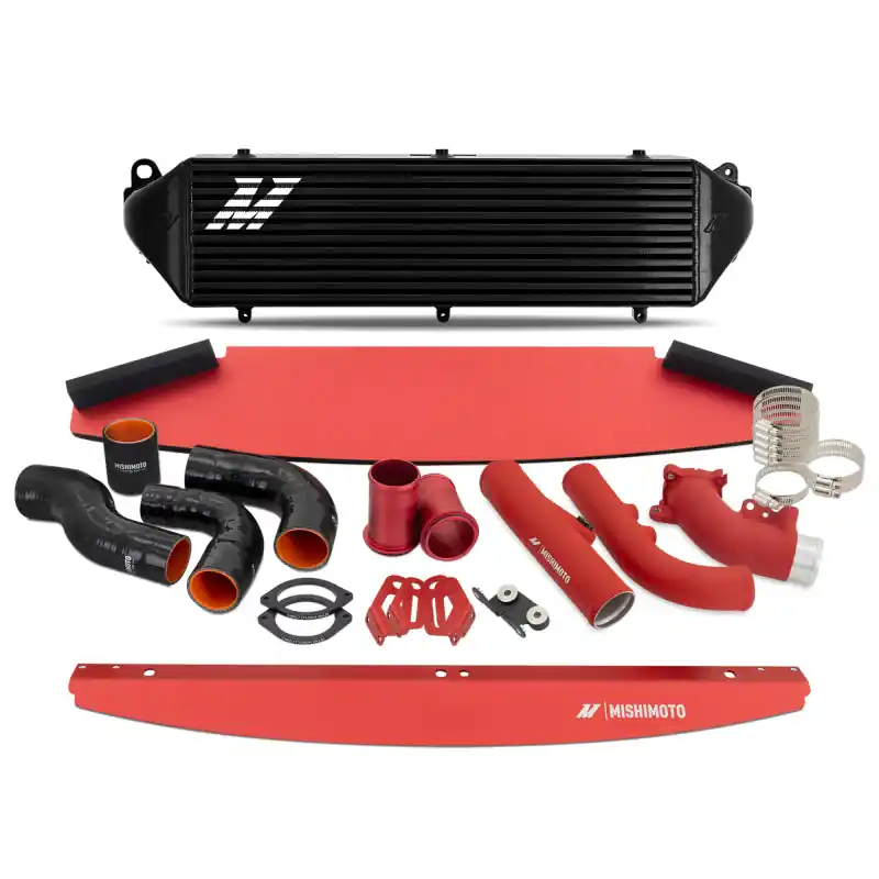 Mishimoto Intercooler & Pipe Kit - Black Cooler - Red Pipes - 2023-2026 Toyota GR Corolla