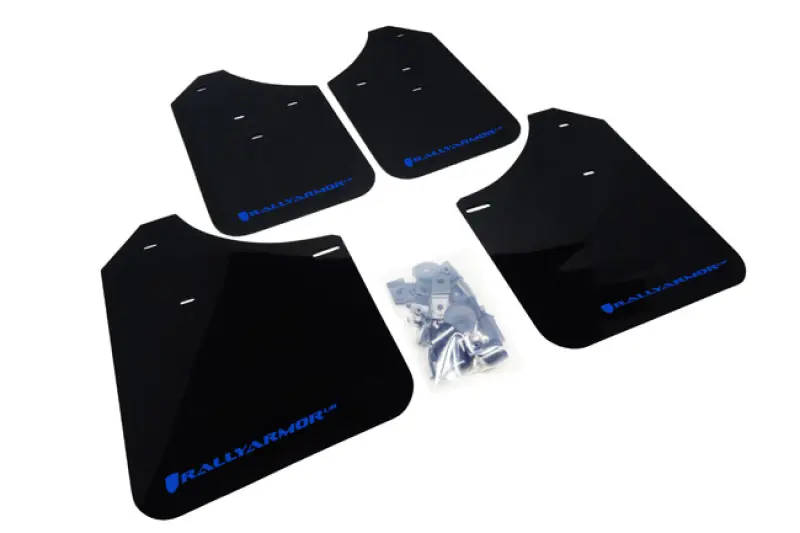 Rally Armor Black UR Mud Flap w/Blue Logo - 2002-2007 Subaru WRX / 2004-2007 STI (Wagons Req. Mod.)
